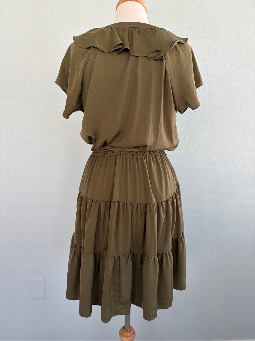 Lauren Ralph Lauren Black Label Satin Ruffle Tiered Dress - Picture 8 of 12